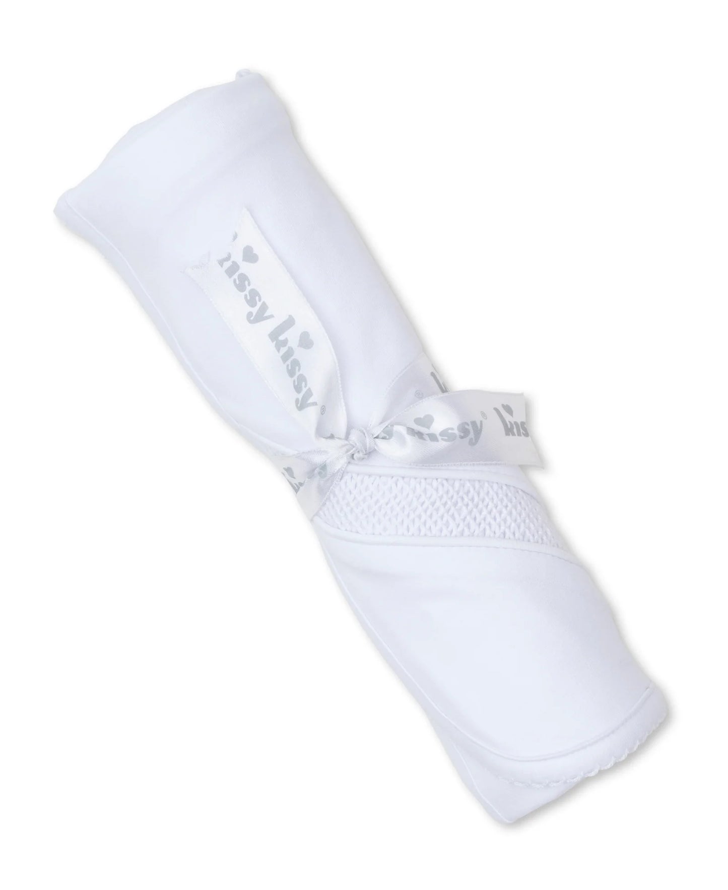 Hand Smocked White Blanket