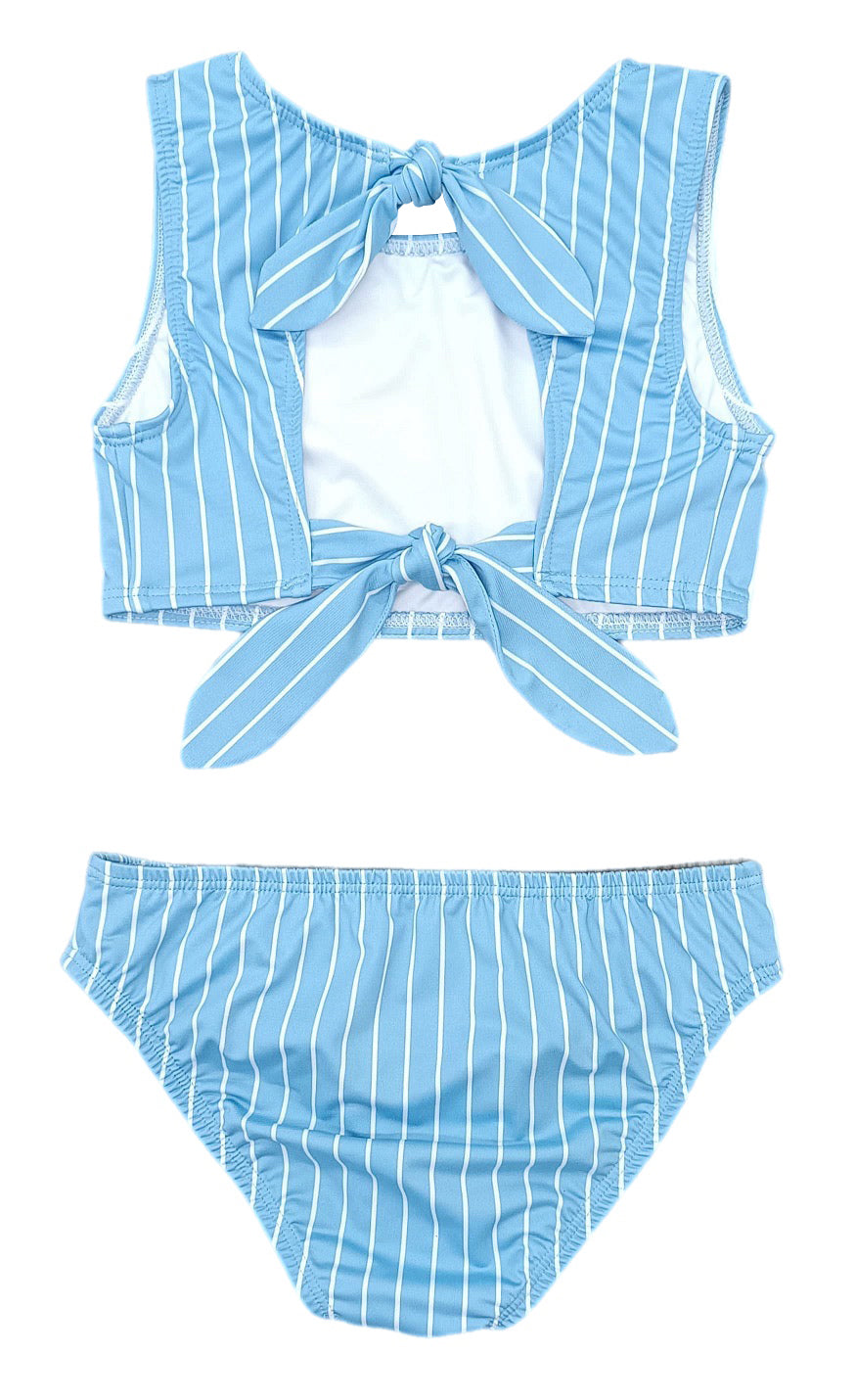 Lauryn Two Piece Swim - Blue Stripe
