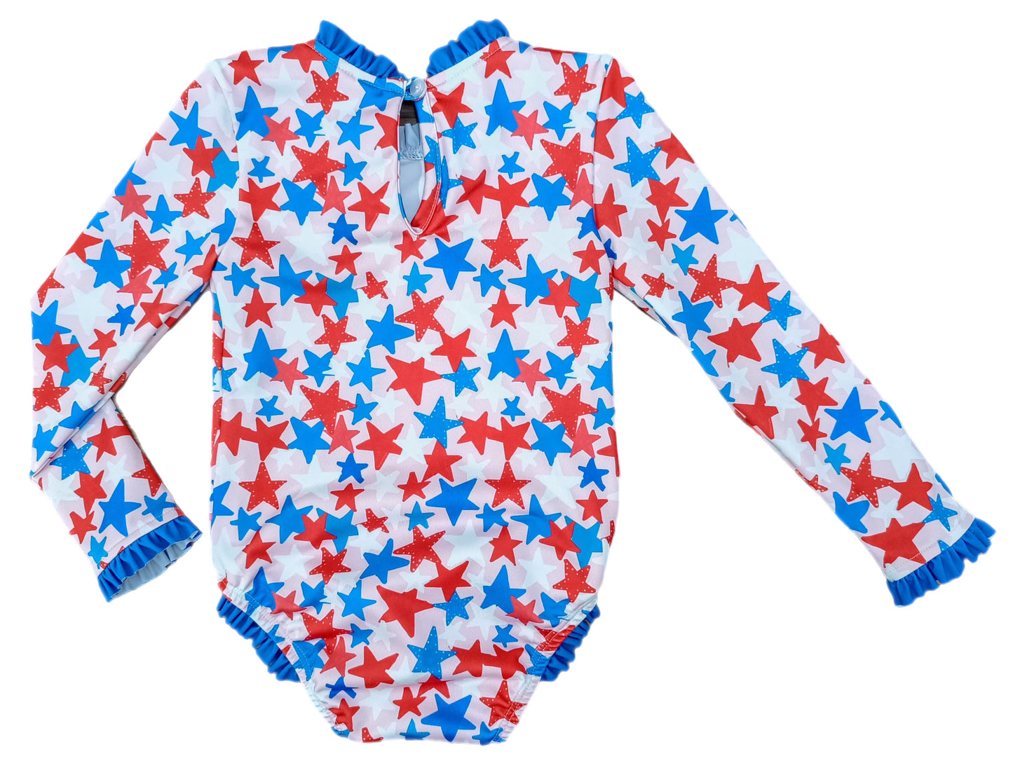*PRE-ORDER* Leighton One Piece Rash Guard Swim - Patriotic Stars