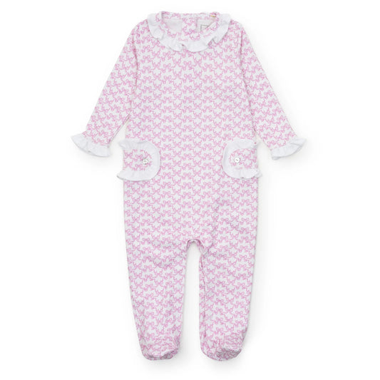 Lucy Girls' Romper - Pretty Pink Bows