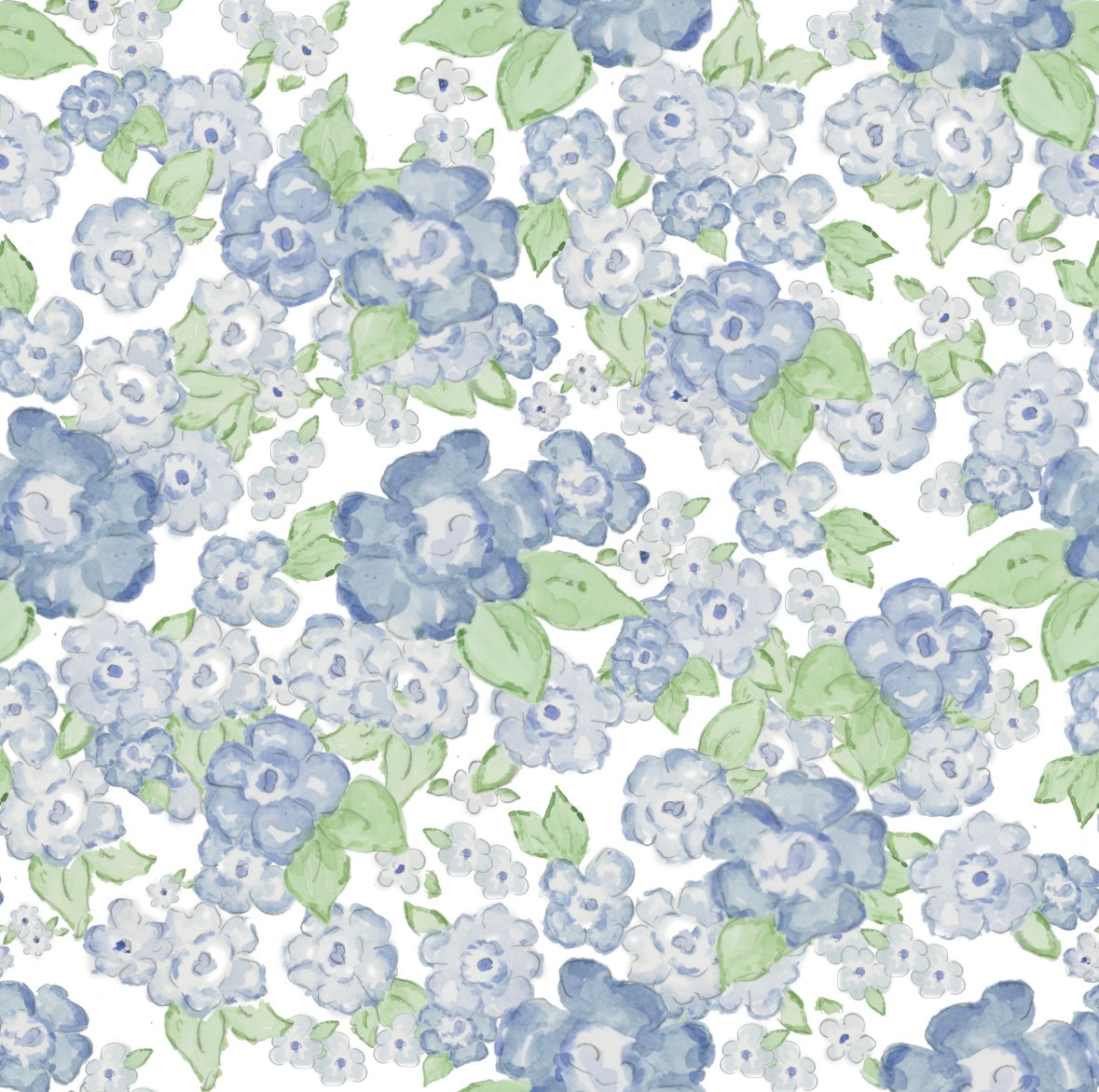 *PRE-ORDER* Smocked Skirt - Blue Floral