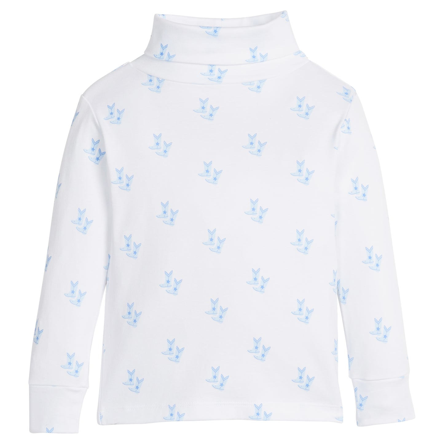 Printed Turtleneck - Blue Cowboy Boots