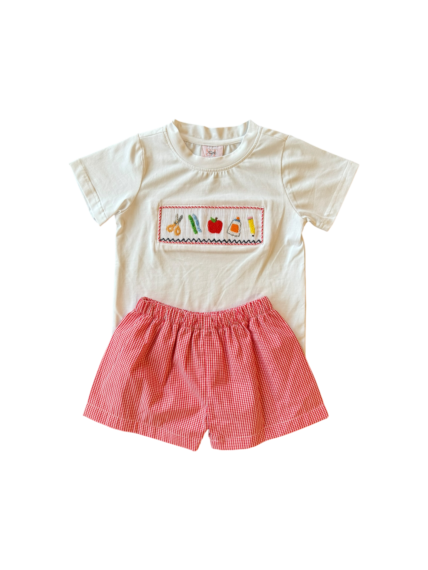 Rock, Paper, Scissors Smocked Short Set