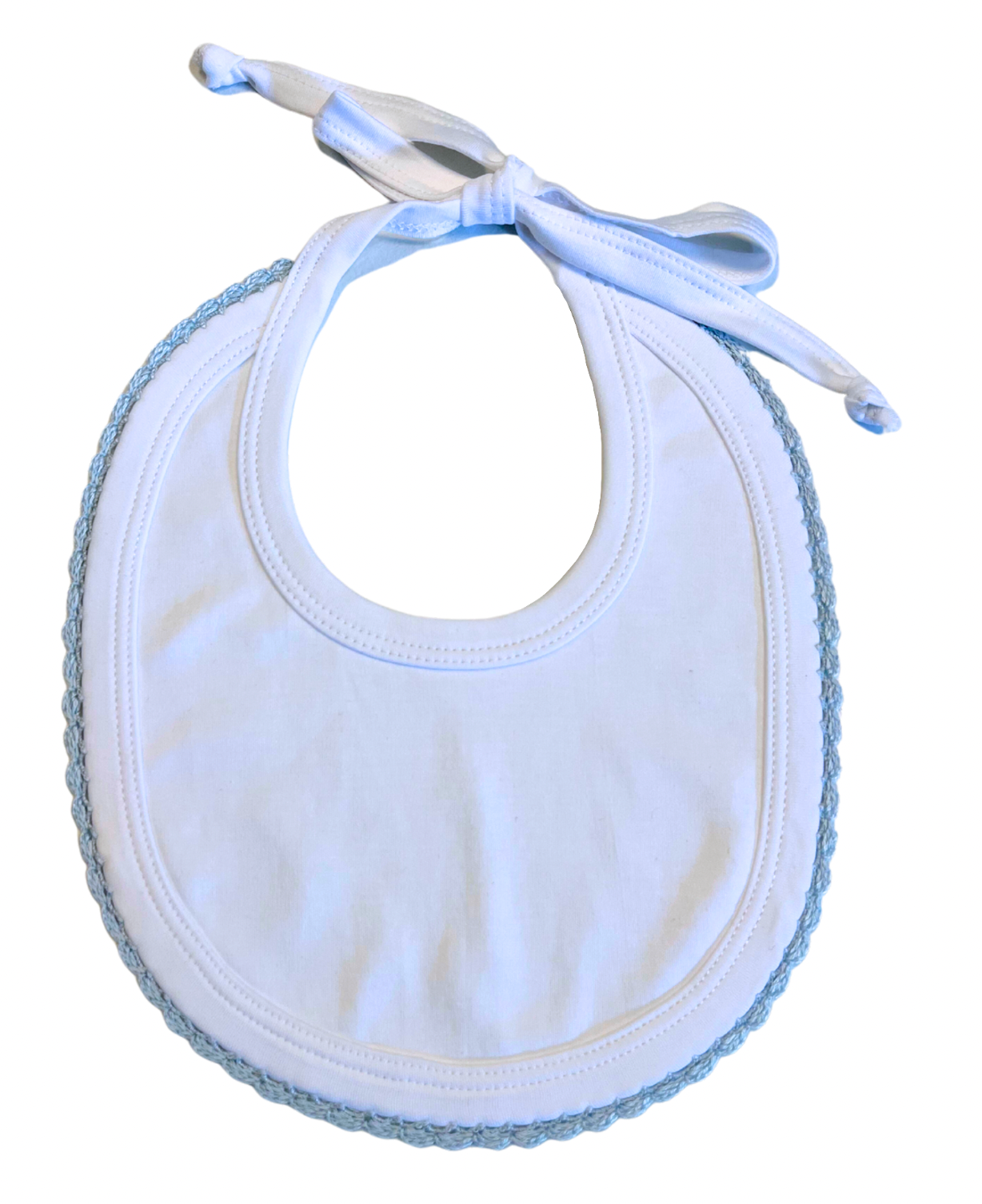 Crochet Bib- Blue & White