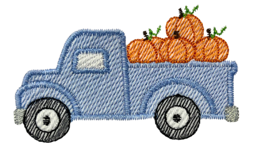 Tom Pant Set- Truck with Pumpkins