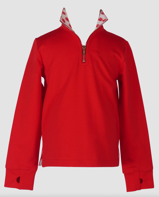 Game Day Quarter Zip- Red