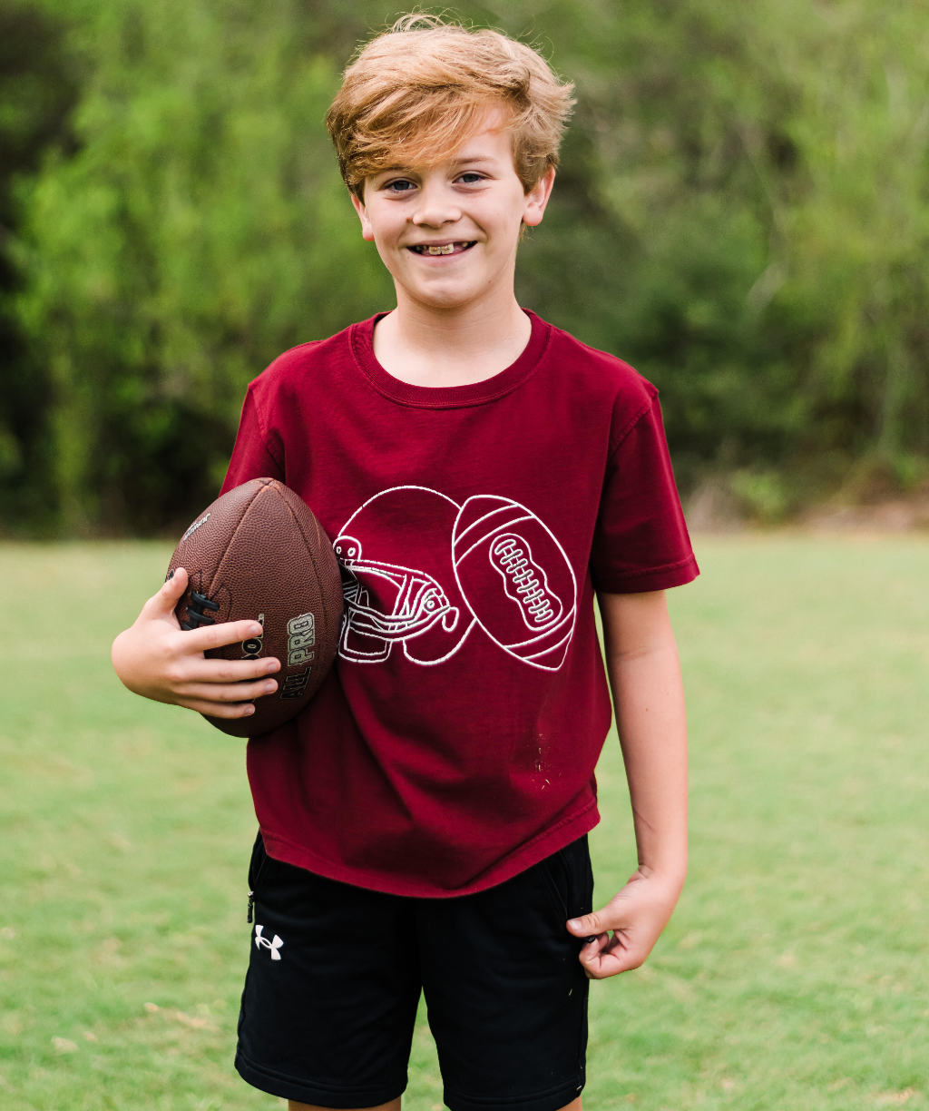 Maroon Football T-Shirt