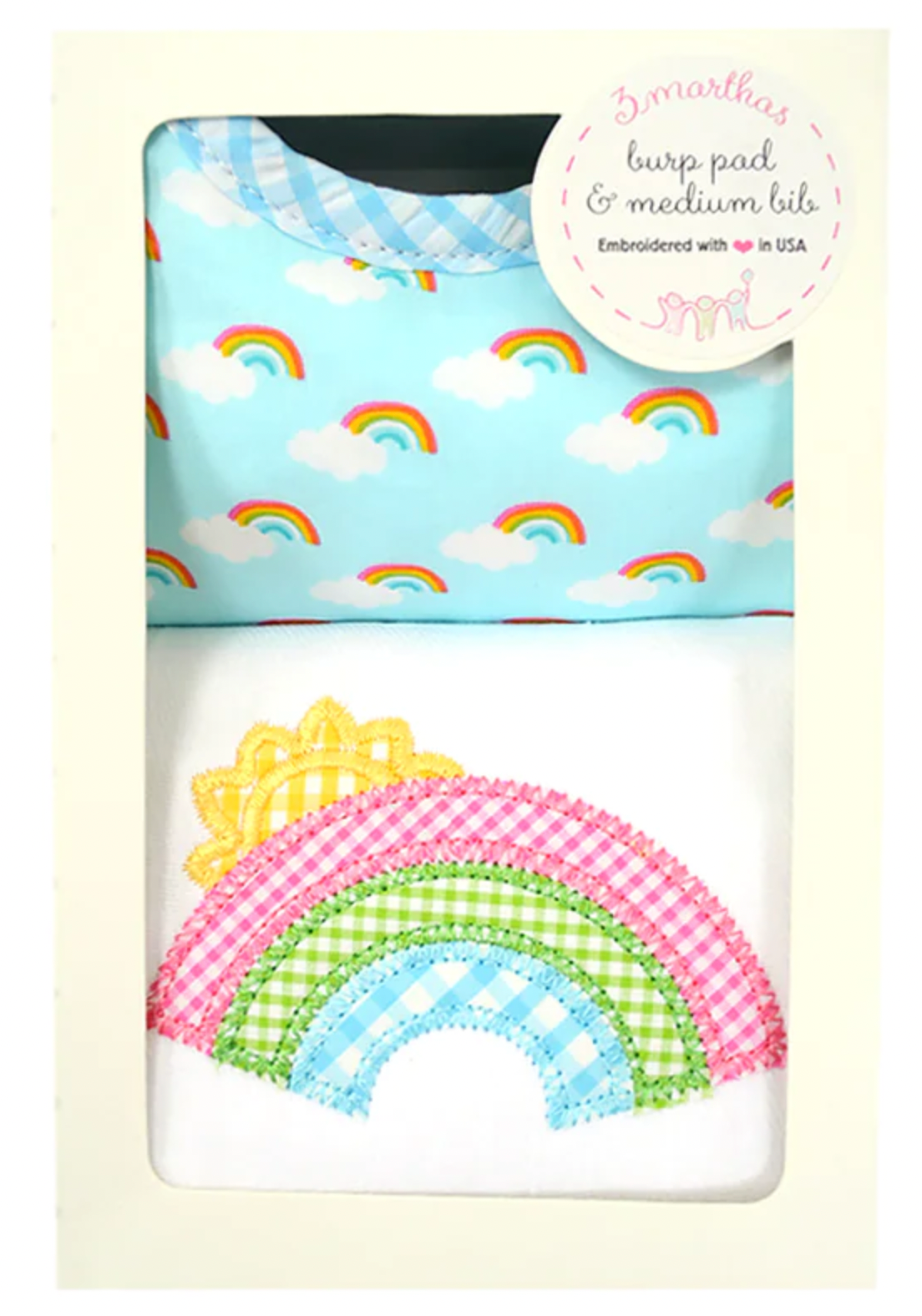 Rainbow Bib/Burp Box Set