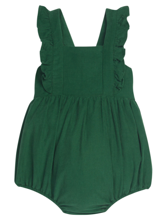 Junie Bubble- Hunter Green Corduroy