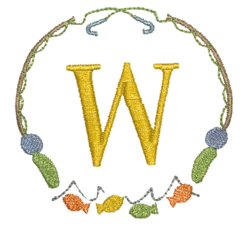 Fishing Pole Monogram