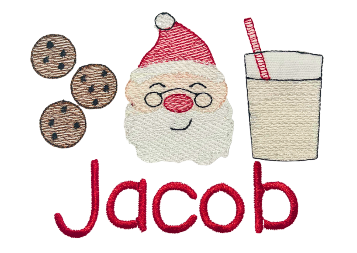 Cookie Santa Milk Monogram