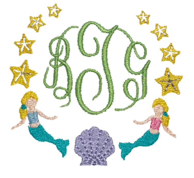Mermaid Frame Monogram