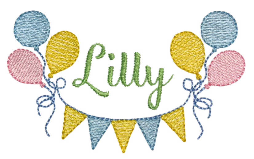 Balloons Bunting Monogram