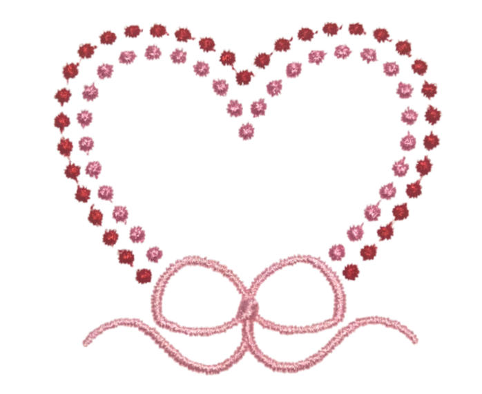 Dotted Heart Frame Monogram