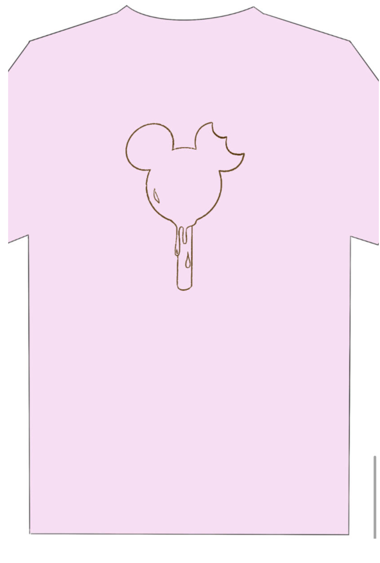 Short Sleeve Light Pink Ice Cream T-Shirt