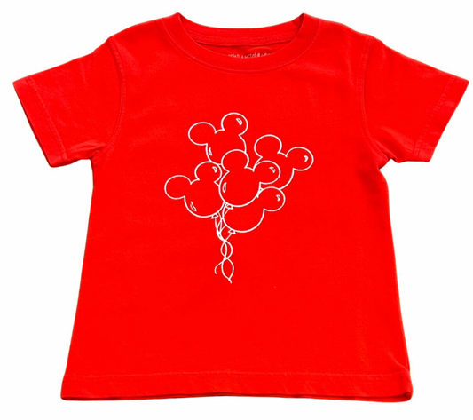 Short Sleeve Red Balloons T-Shirt