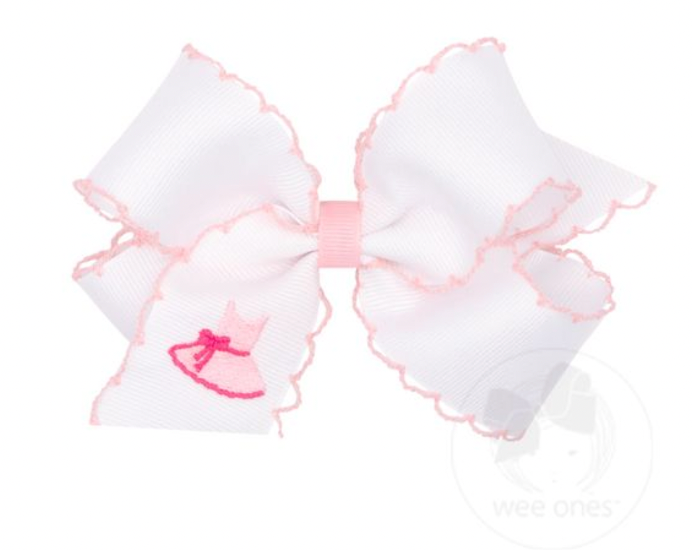 Ballet Dress Embroidered Moonstitch Bow