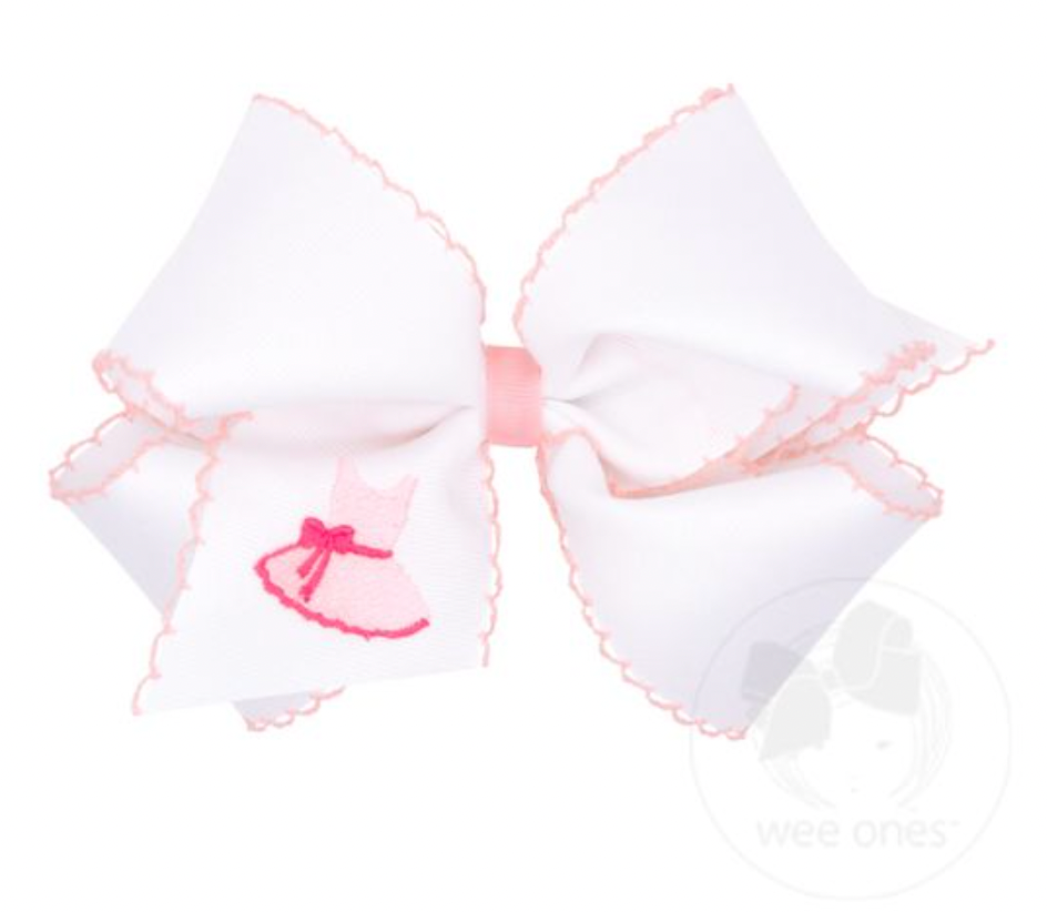 Ballet Dress Embroidered Moonstitch Bow
