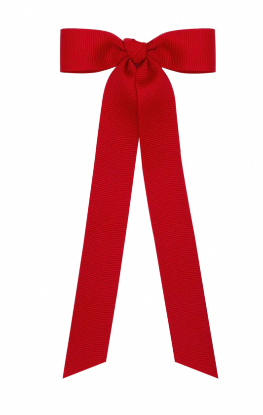 Red Hair Bowtie with Knot Streamer