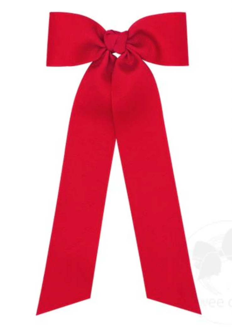 Red Hair Bowtie with Knot Streamer