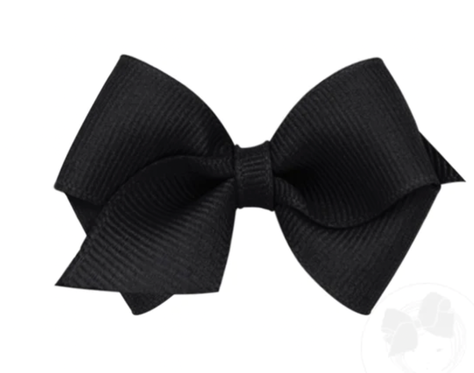 Solid Grosgrain Basic Bow - Black