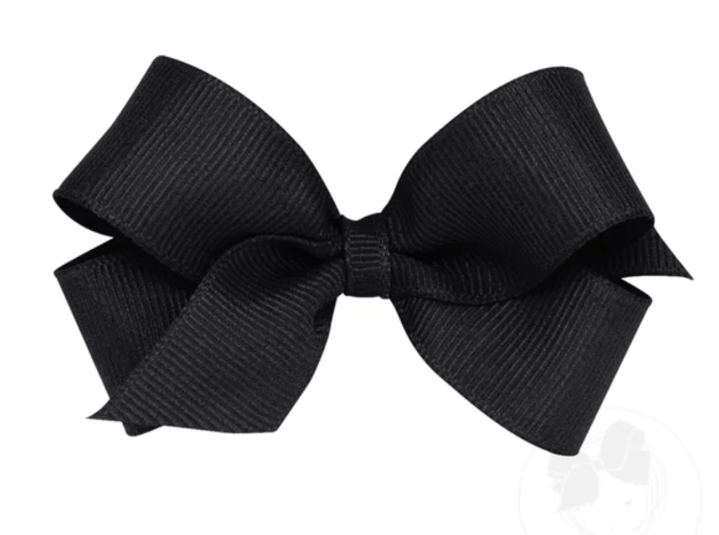 Solid Grosgrain Basic Bow - Black