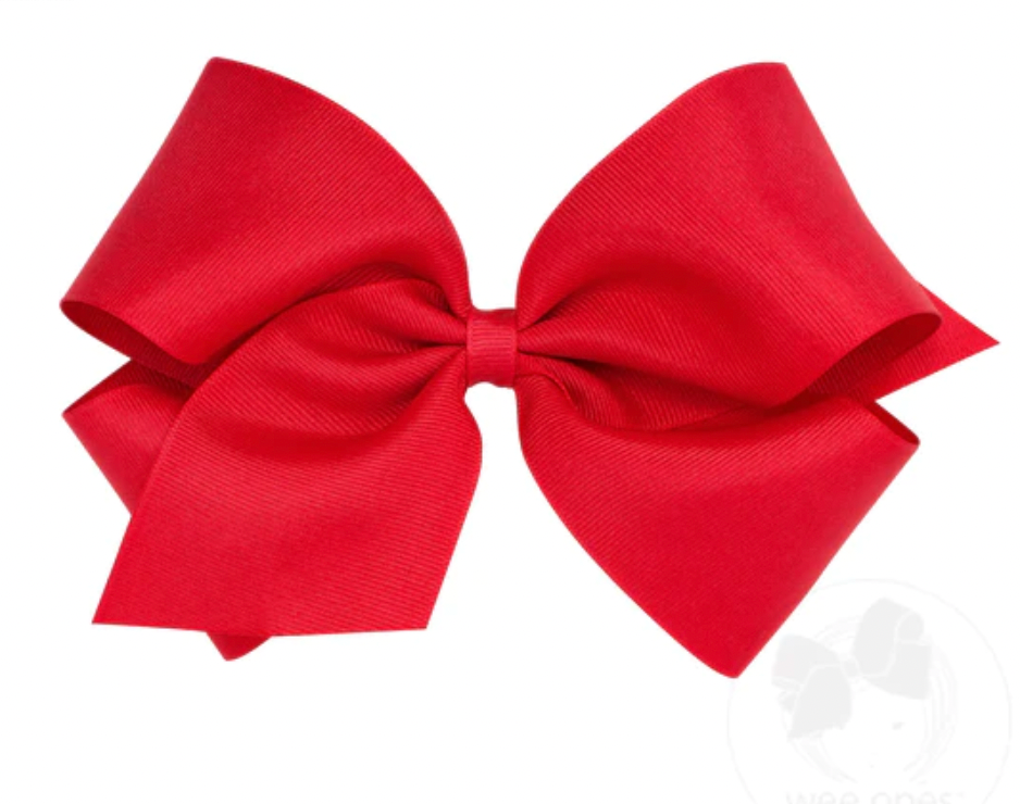 Solid Grosgrain Basic Bow - Red