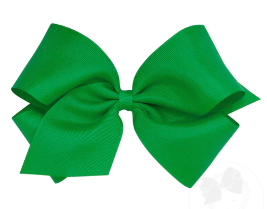 Solid Grosgrain Basic Bow - Green