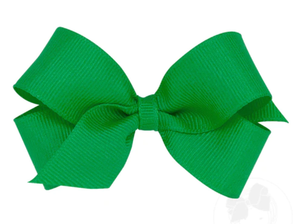 Solid Grosgrain Basic Bow - Green
