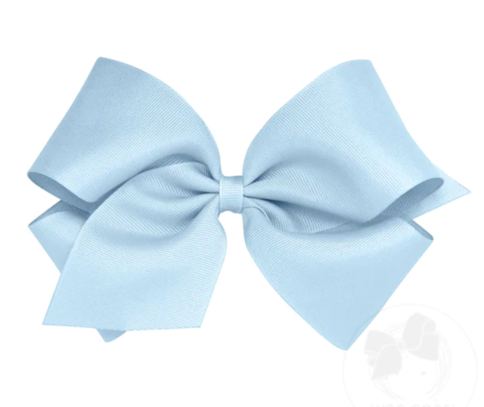 Solid Grosgrain Basic Bow - Millennium Blue