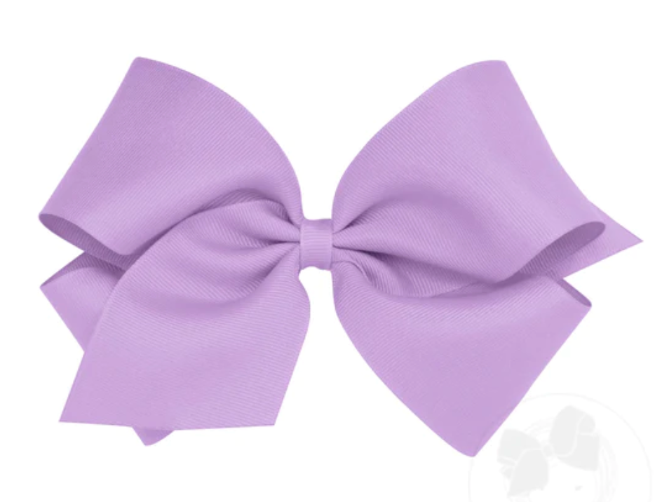 Solid Grosgrain Basic Bow - Light Purple