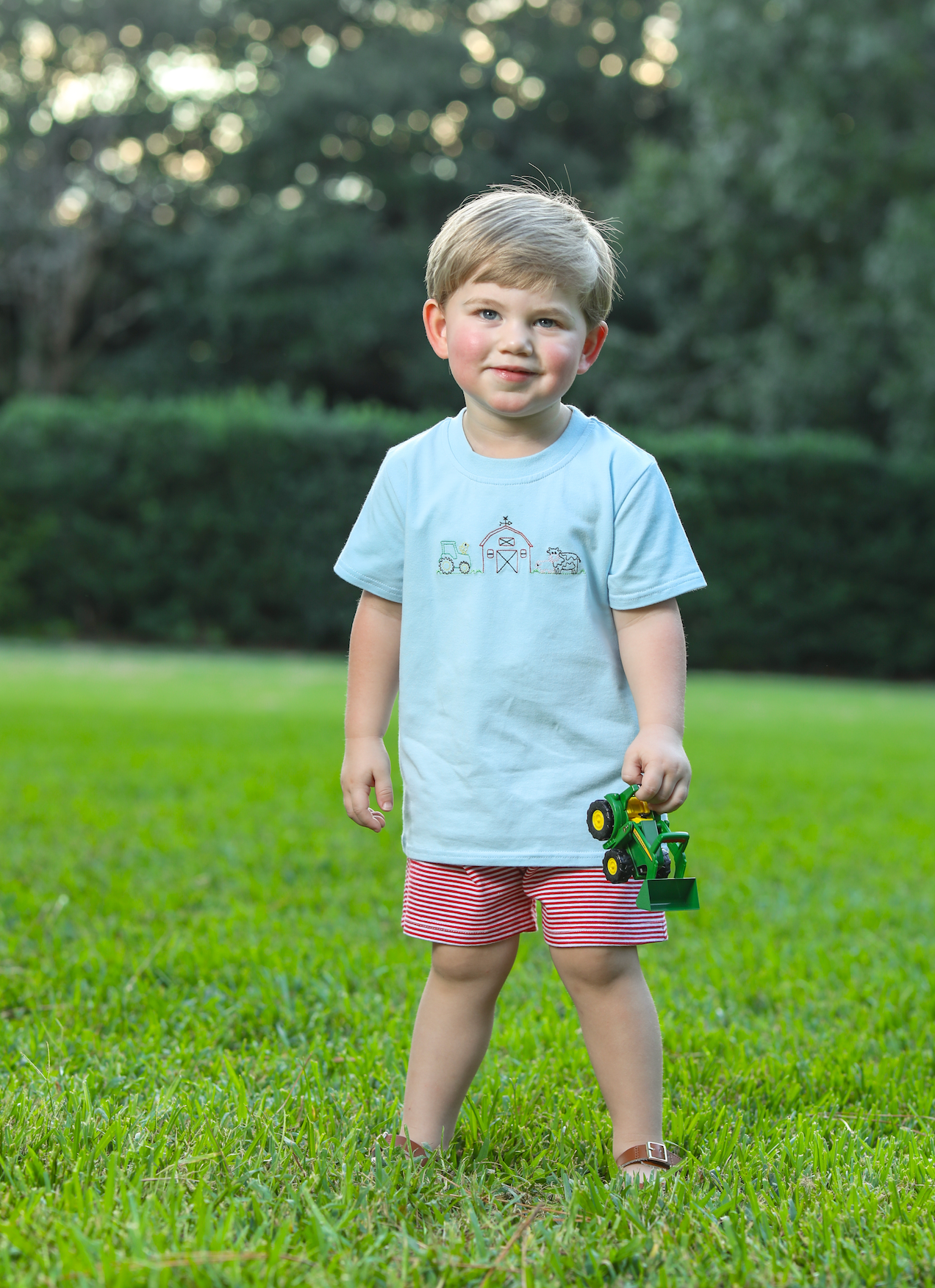 Farm Embroidery Short Set