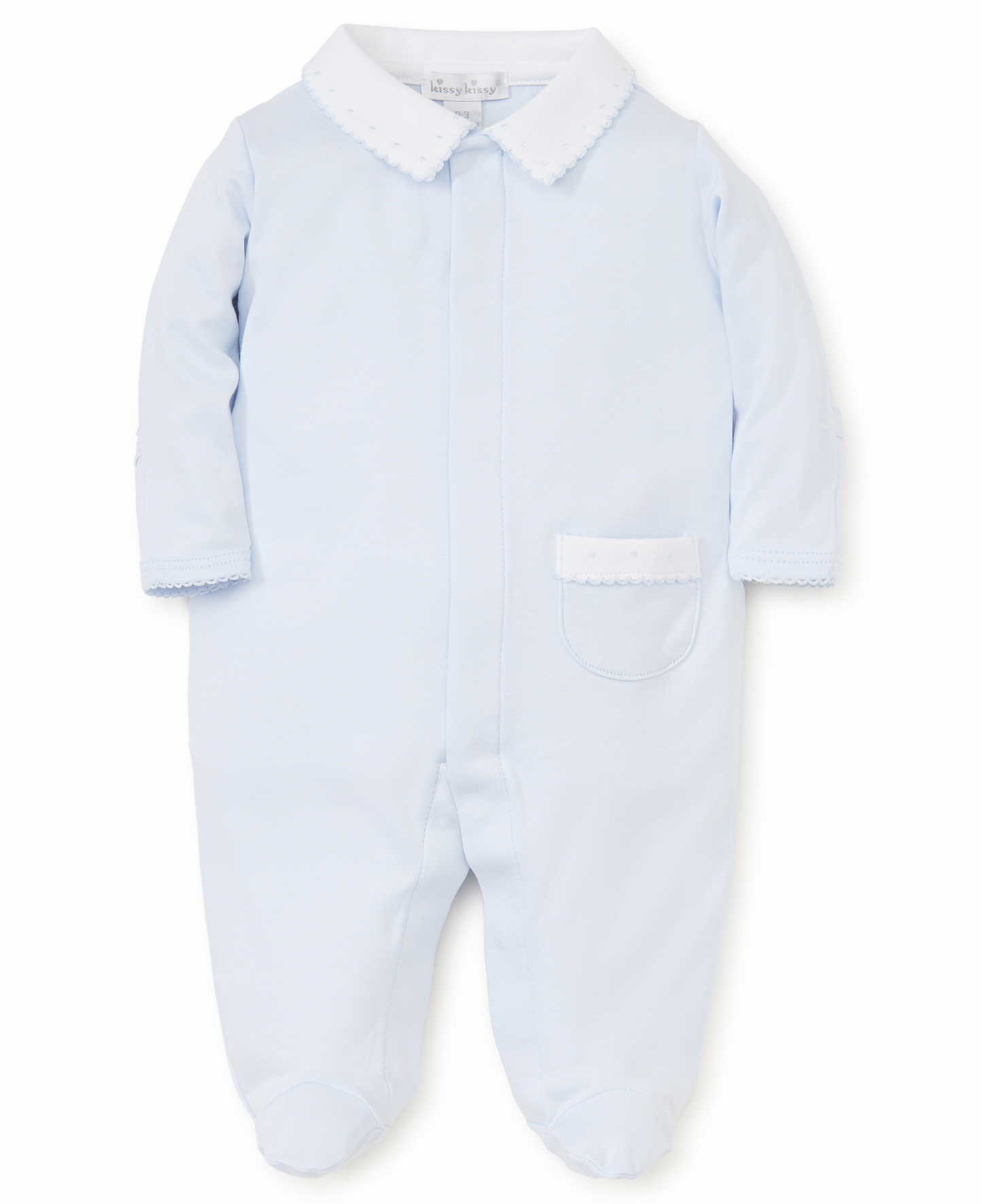 Light Blue Footie with Collar