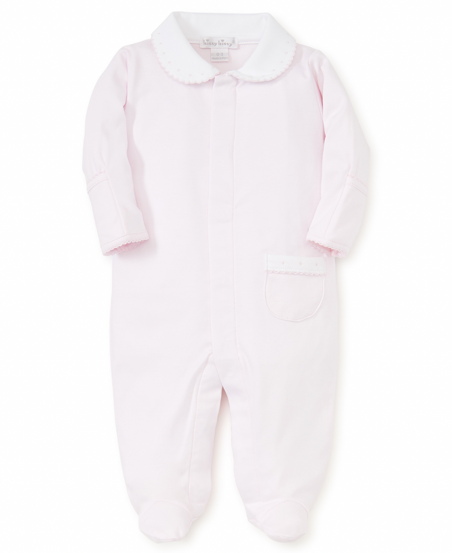 Pink Footie with Collar
