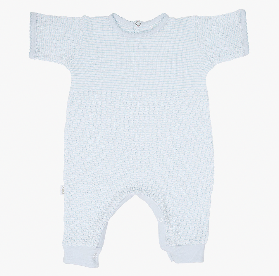 Short Sleeve Blue Romper