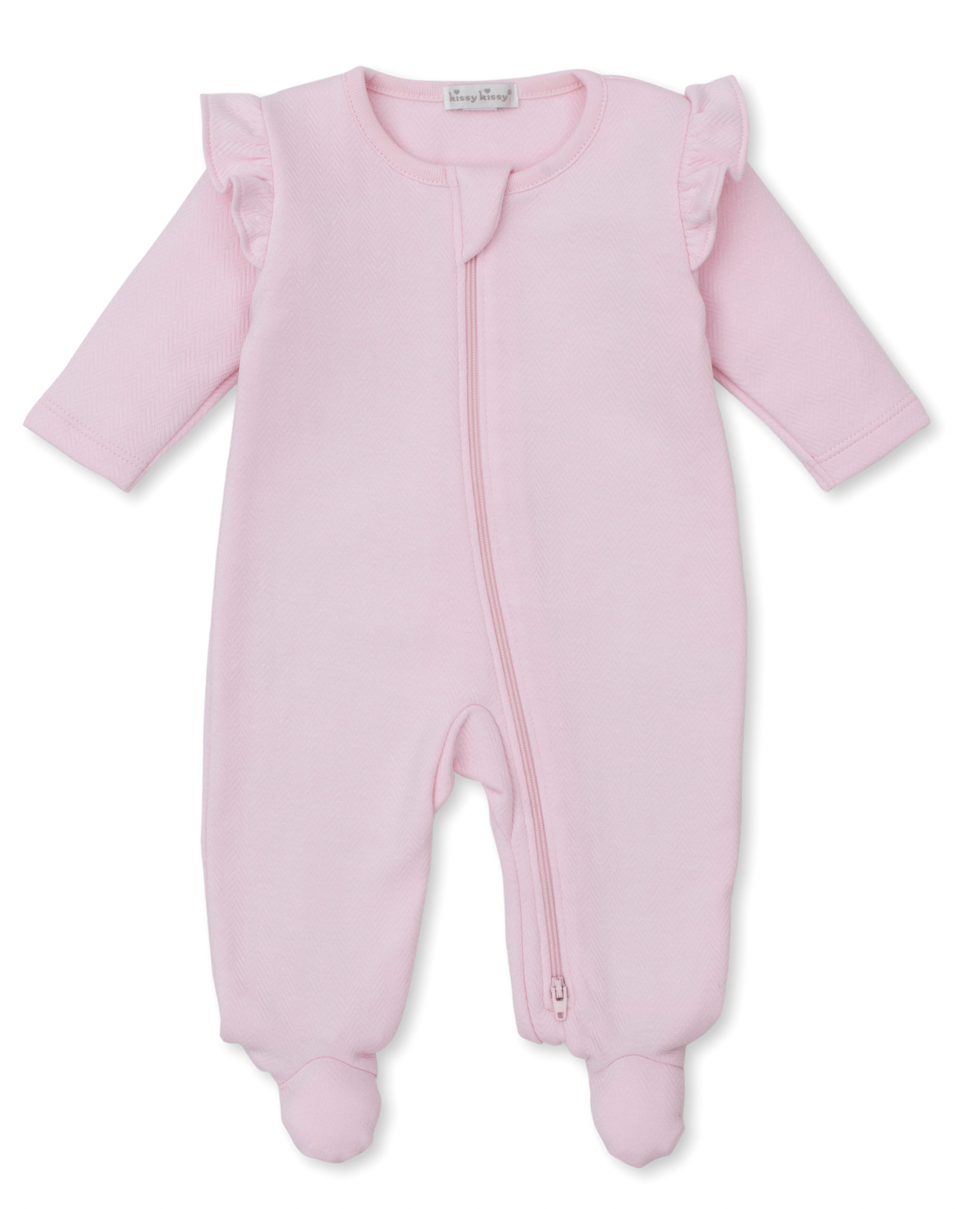 Zipper Pink Jacquard Footie