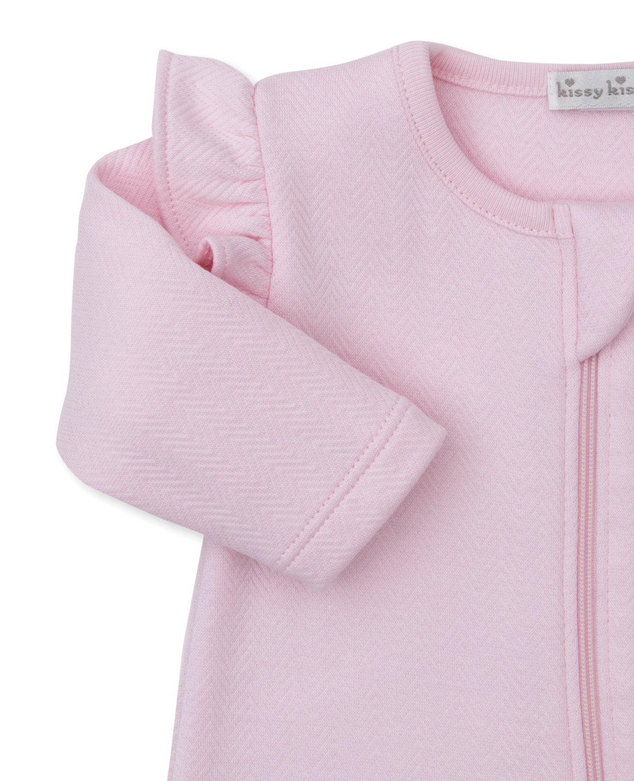 Zipper Pink Jacquard Footie