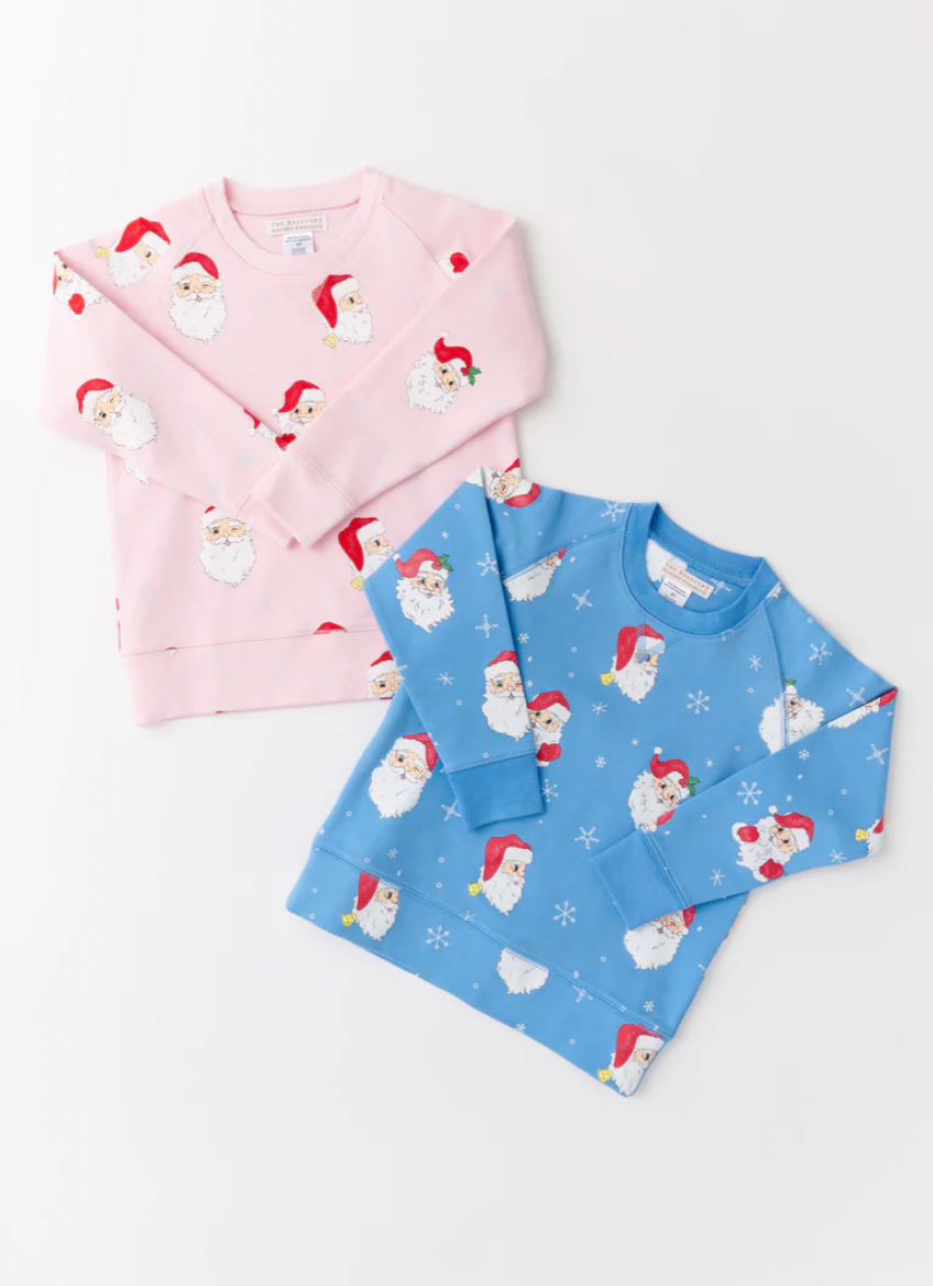 Cassidy Comfy Crewneck - Dear Santa -Palm Beach Pink