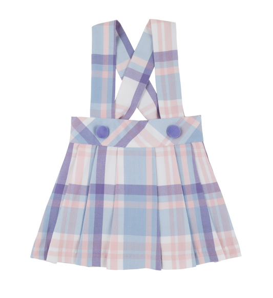 Pearl Prep Skirt - Peach Blossom Plaid/Palisades Purple
