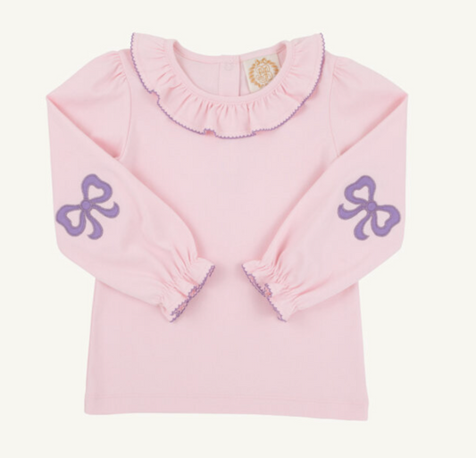 LS Ramona Ruffle Shirt - Palm Beach Pink/Palisades Purple