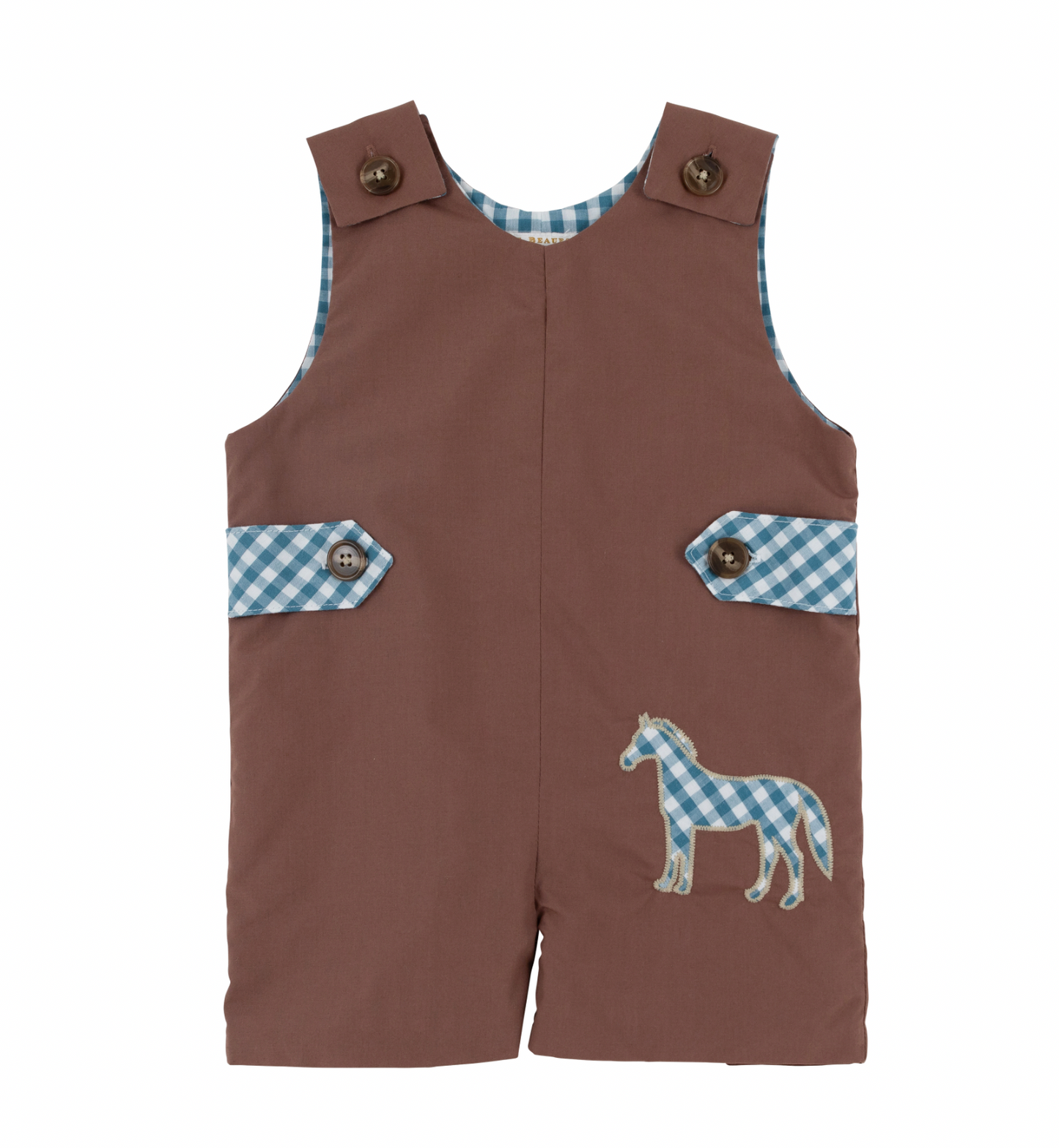 Jack Keene Jon Jon - Gray Bay Brown/Barnsley Blue Gingham
