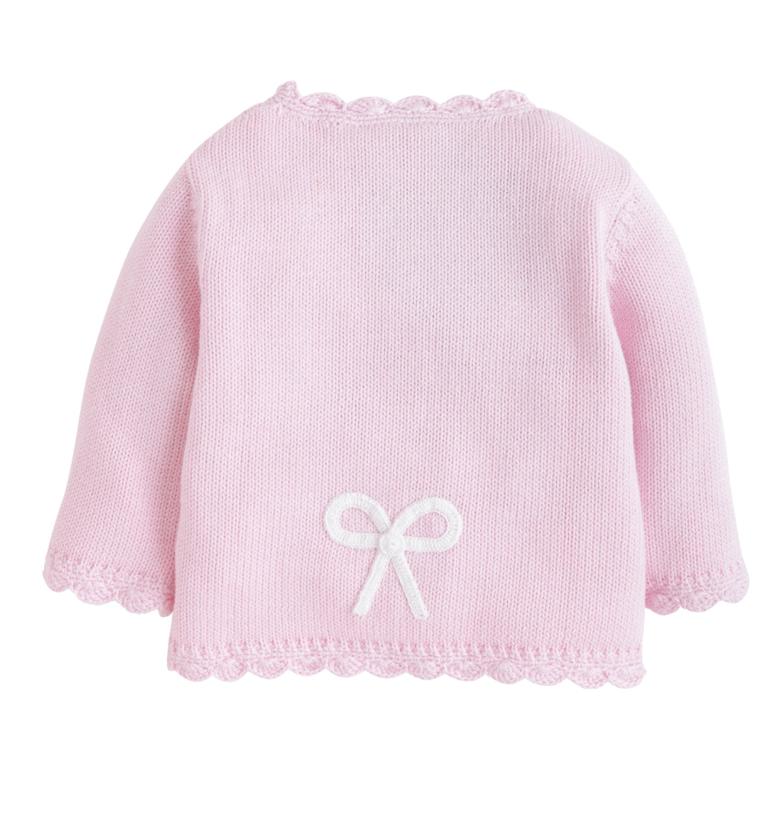 Crochet Cardigan - Pink Bow