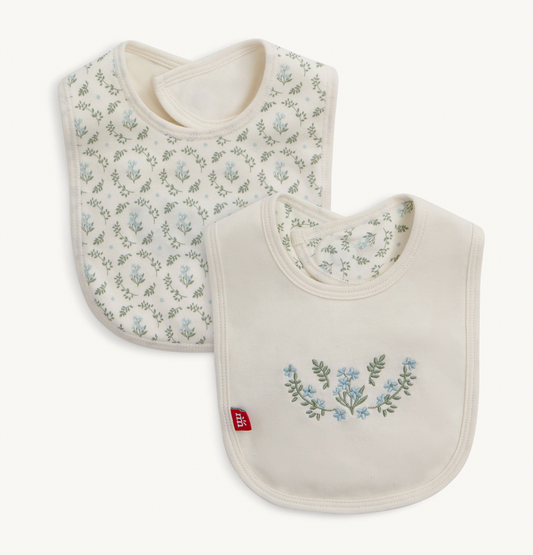 Eloise Organic Cotton Bib W/ Embroidery