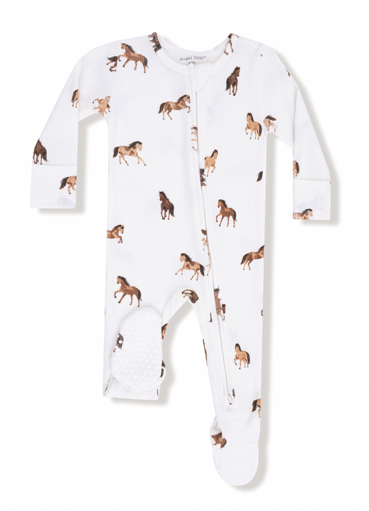 Mini Horses - 2 Way Zipper Footie