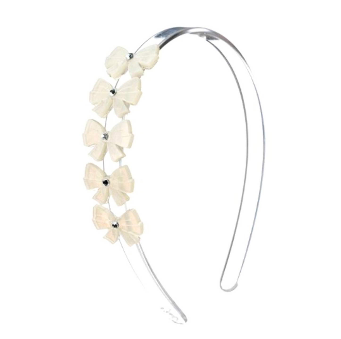 Bows Glitter White Headband