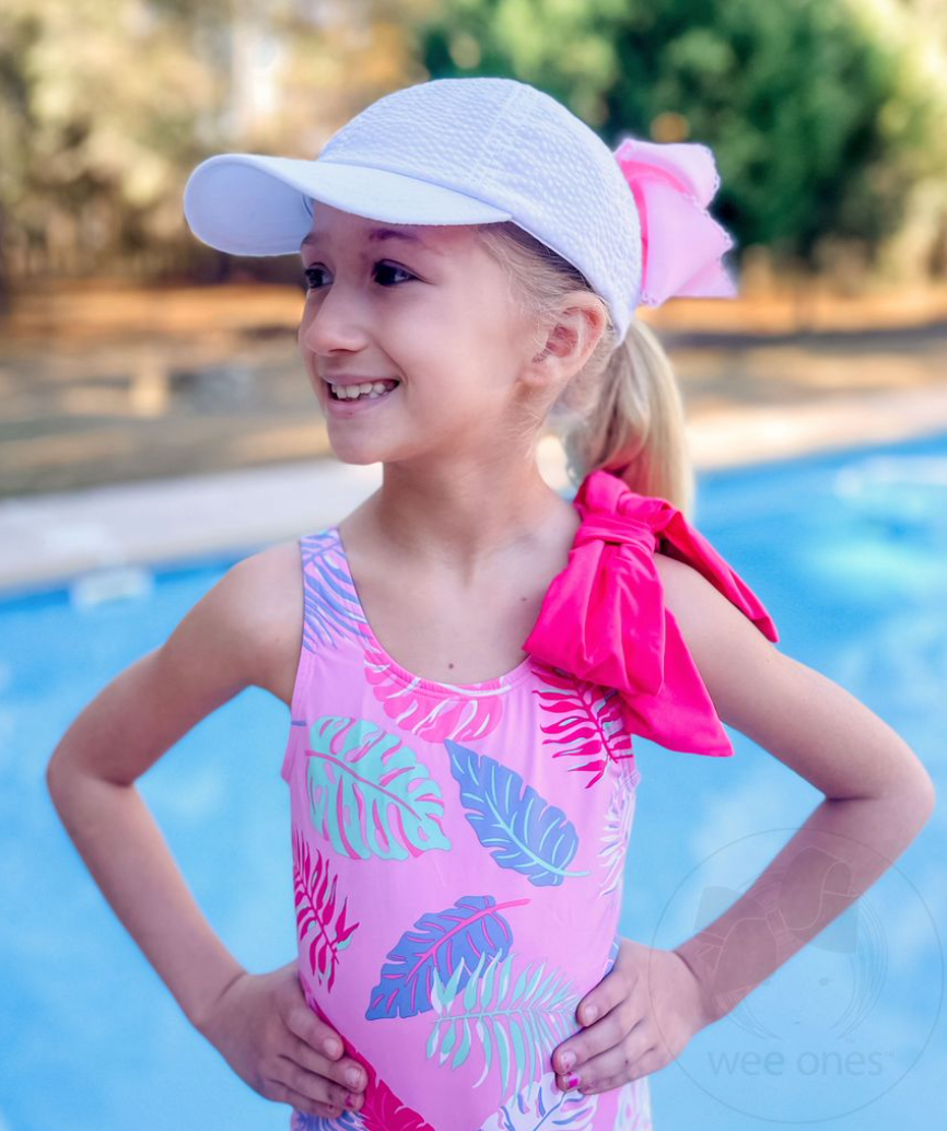 Seersucker Ball Cap- Pink