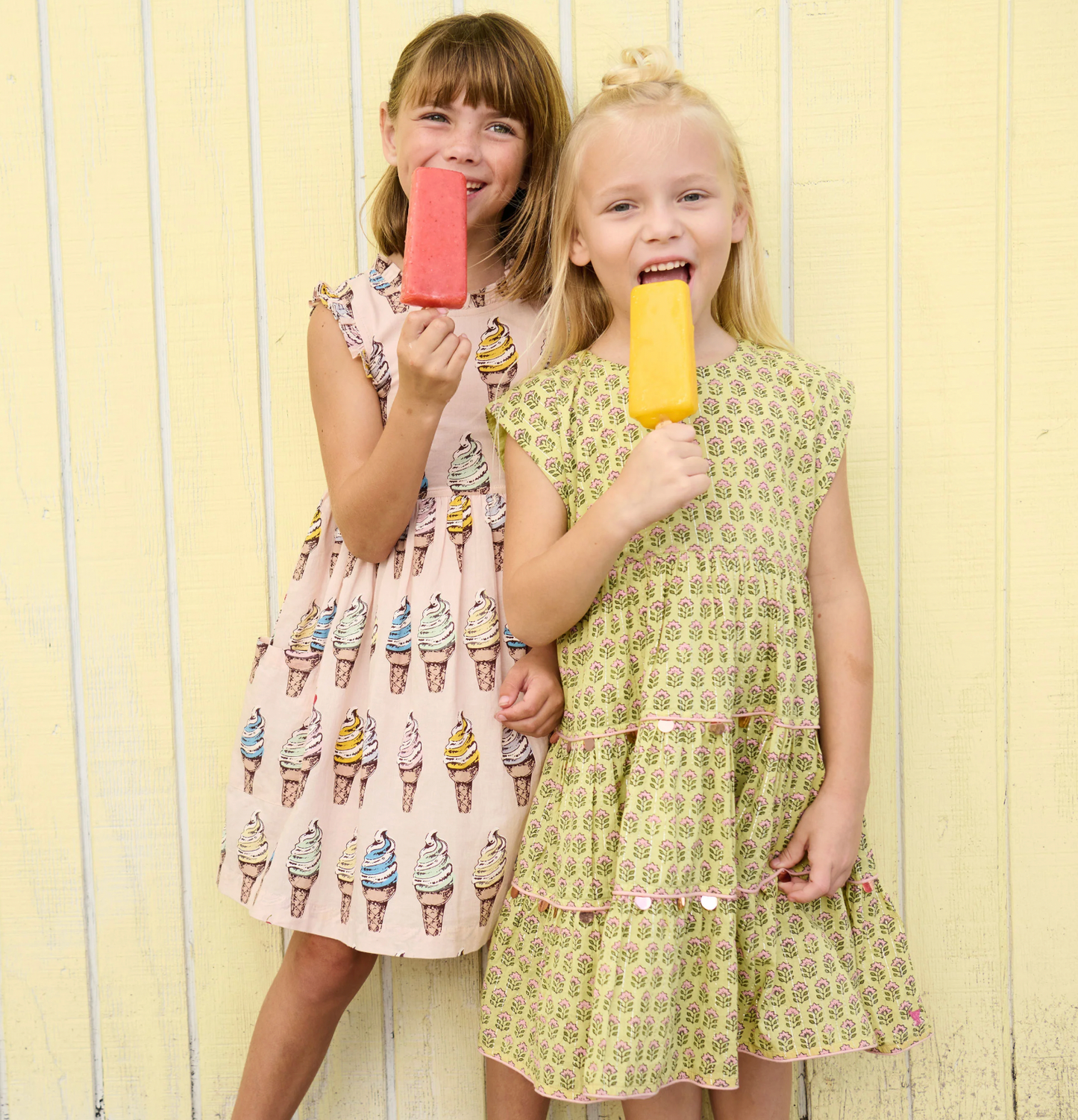 Peachy Dress- Green Prairie