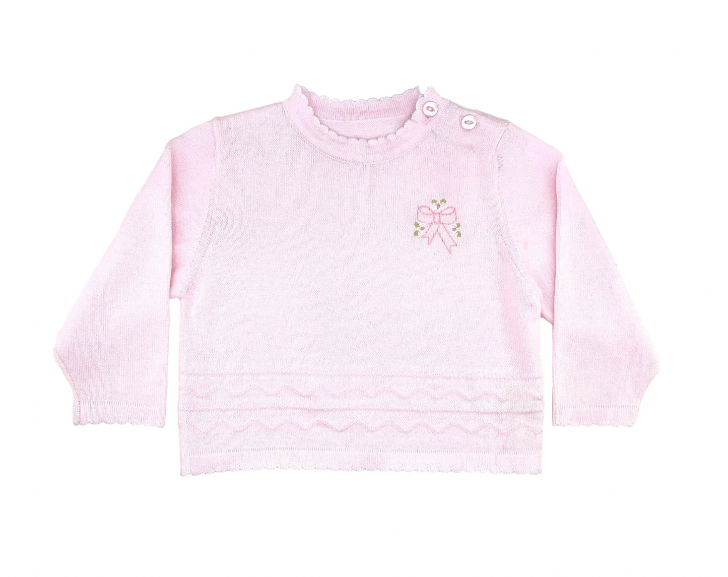 Embroidered Flower Lightweight Knit Sweater