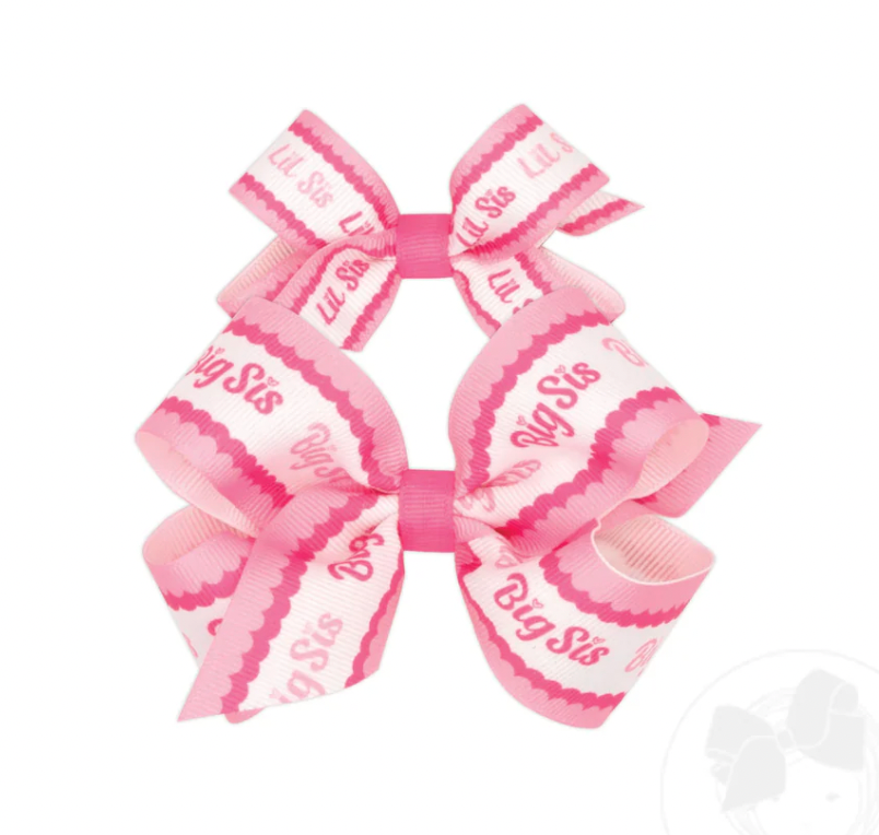 Mini Lil Sis/Medium Big Sis Grosgrain Hair Bows