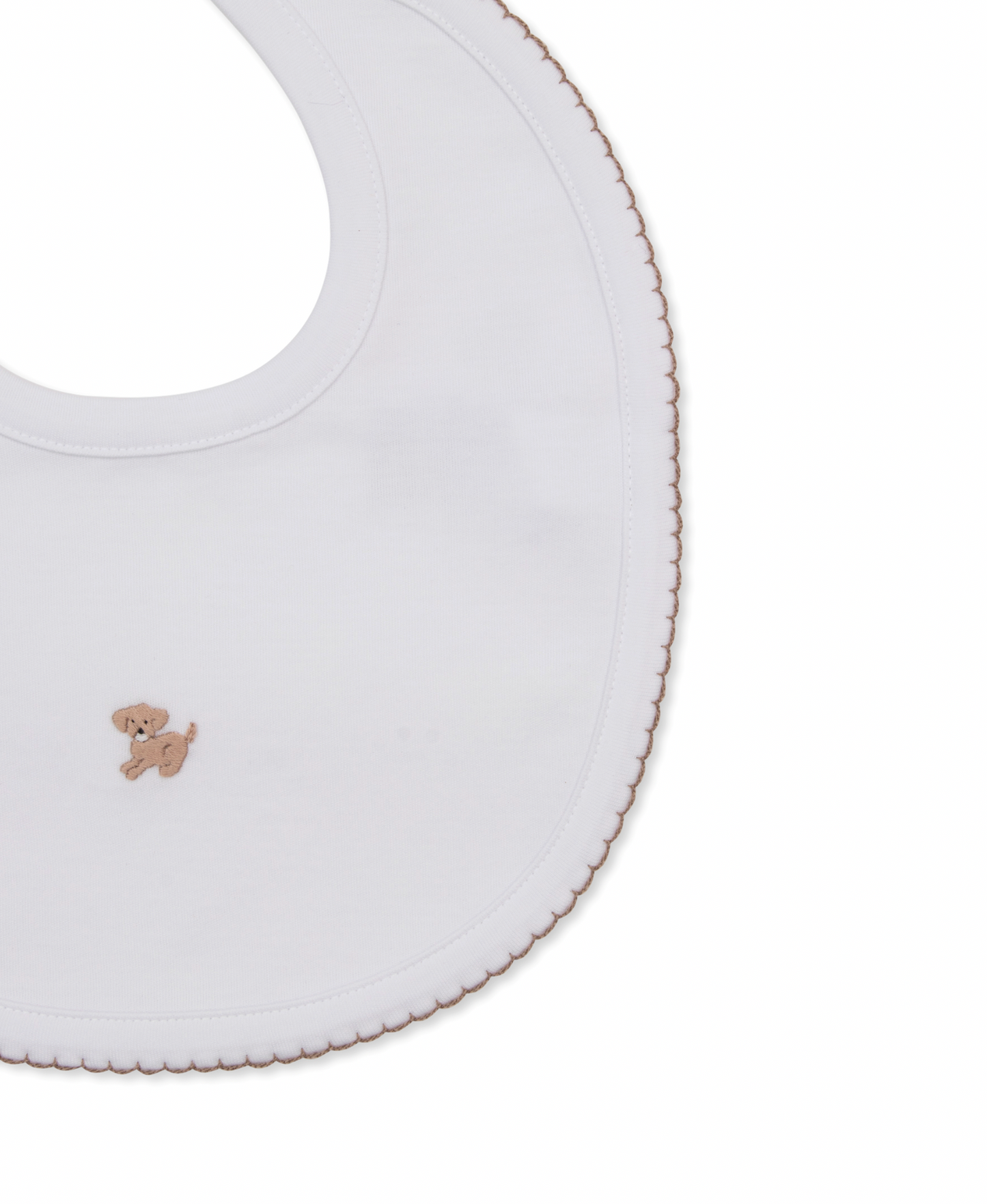 Bib w/ Hand Embroidery- Puppy